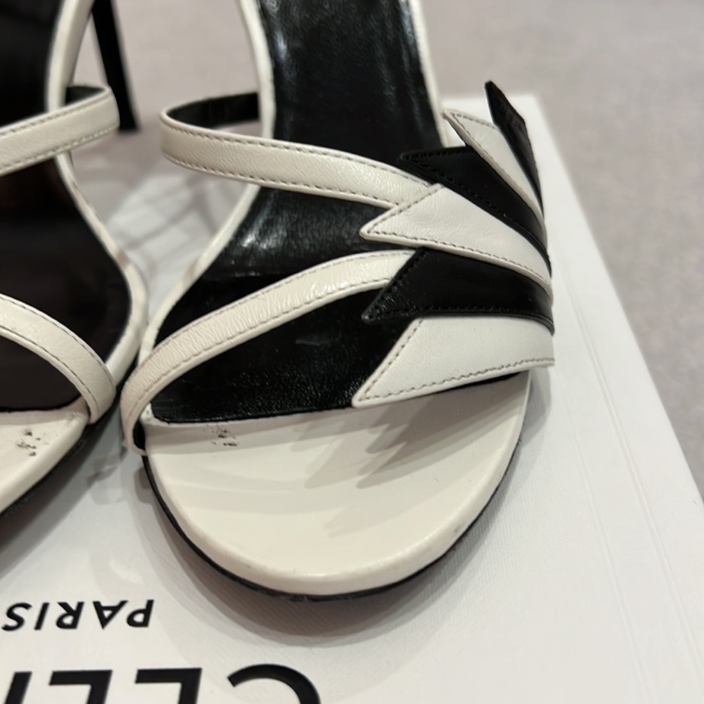 Celine size 38 (8us) beautiful white and black feathered sides. - Picture 3 of 11